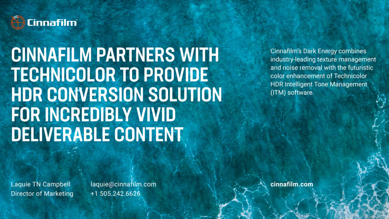 Cinnafilm + Technicolor Partnership